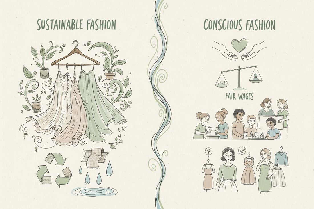 The Difference Between Sustainable Fashion and Conscious Fashion