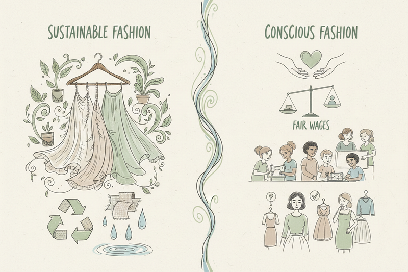 The Difference Between Sustainable Fashion and Conscious Fashion